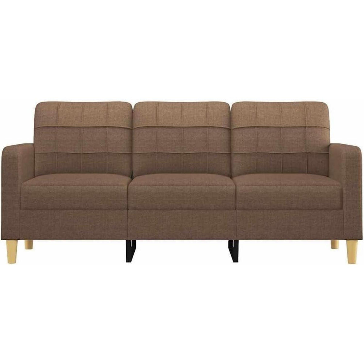 3-Sitzer Bodensofa mit Bettfunktion & Pillow-Support, Braun