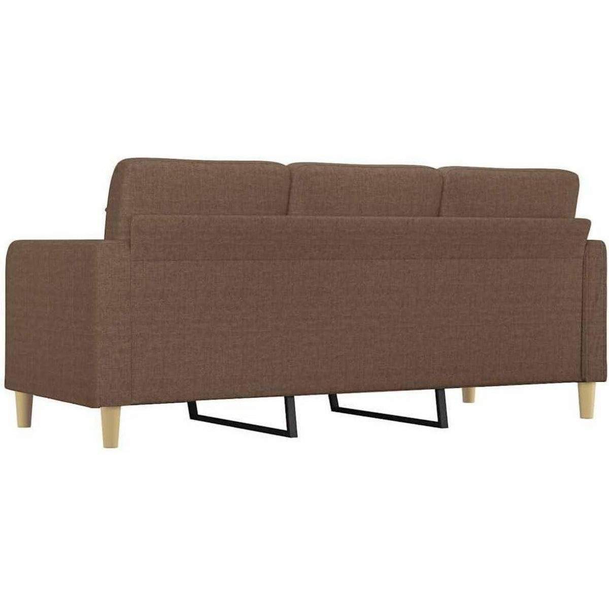 3-Sitzer Bodensofa mit Bettfunktion & Pillow-Support, Braun