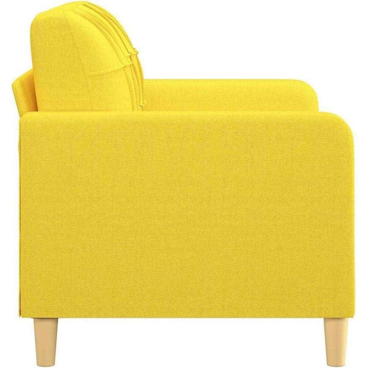 2-Sitzer Sofa Hellgelb – Bequemes Polstersofa mit Kissen