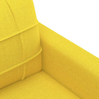 2-Sitzer Sofa Hellgelb – Bequemes Polstersofa mit Kissen