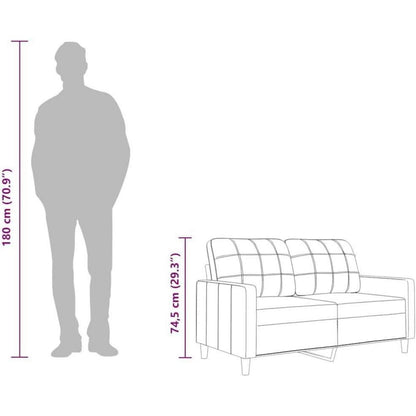 2-Sitzer Sofa Hellgelb – Bequemes Polstersofa mit Kissen