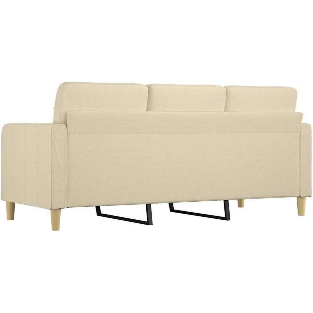3-Sitzer Bodensofa mit Bettfunktion & Pillow-Support, Creme