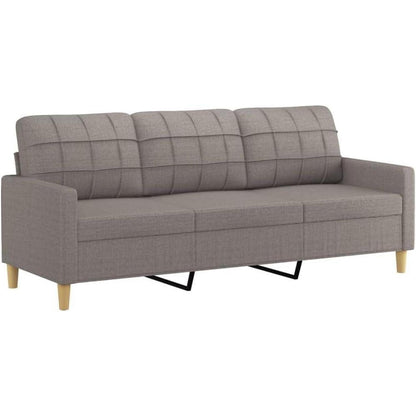 3-Sitzer Sofa mit Hocker, Taupe, 180 cm – Modern & Schlaffunktion