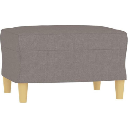 3-Sitzer Sofa mit Hocker, Taupe, 180 cm – Modern & Schlaffunktion