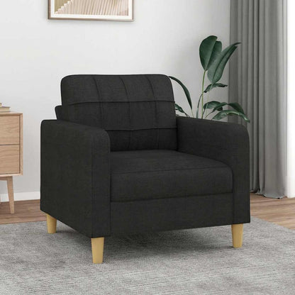 Schwarz Sofasessel mit Kissen & Armlehnen – Bequemes Loungesofa