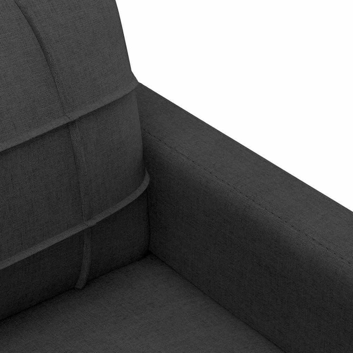 Schwarz Sofasessel mit Kissen & Armlehnen – Bequemes Loungesofa