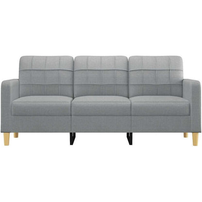 3-Sitzer Bodensofa mit Bettfunktion, Hellgrau 180cm
