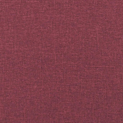 3-Sitzer Sofa mit Hocker, Weinrot 180cm – Schlaffunktion