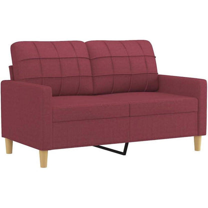 2-Sitzer Sofa Bodensofa mit Bettfunktion, Weinrot 120cm