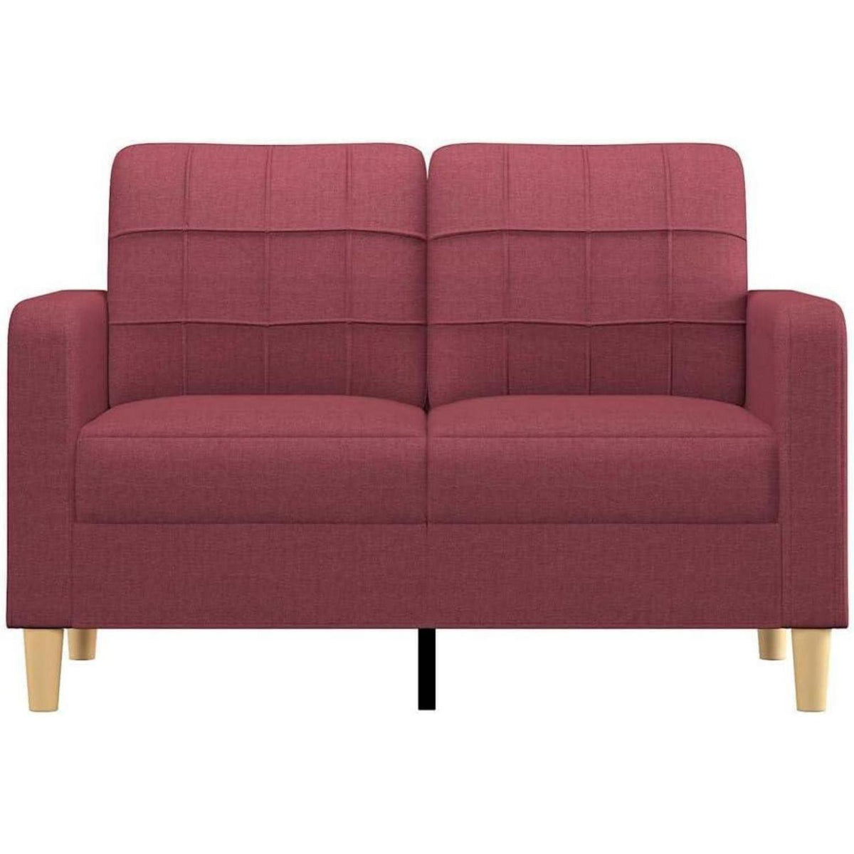 2-Sitzer Sofa Bodensofa mit Bettfunktion, Weinrot 120cm