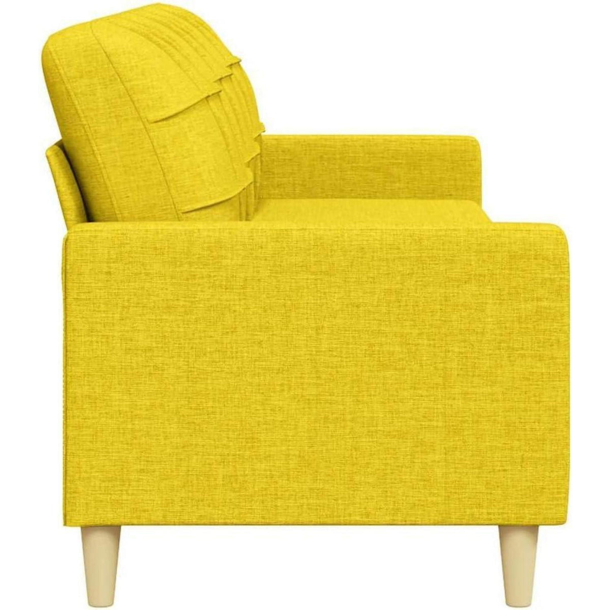 3-Sitzer Sofa Hellgelb – Modernes Polstersofa mit Kissen