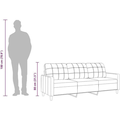 3-Sitzer Sofa Hellgelb – Modernes Polstersofa mit Kissen
