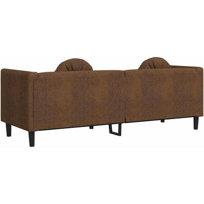 3-Sitzer Couch Modernes Polstersofa mit Samtoptik Braun