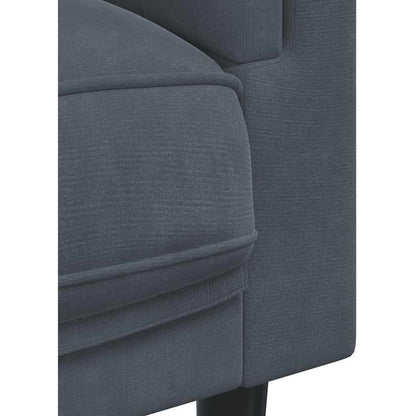 Modernes Samt Sofa 2-Sitzer Dunkelgrau – Bequemes Wohnzimmer Sofa