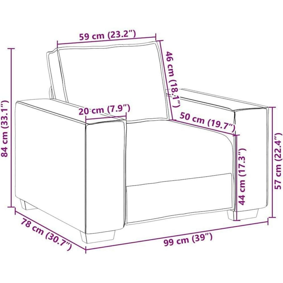Graues Sofa-Set: 3-Sitzer, 2-Sitzer & Sessel