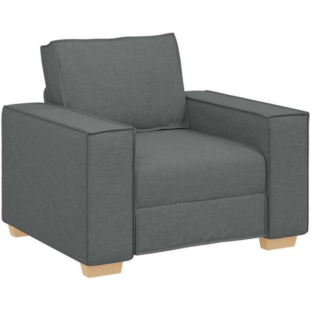 Graues Sofa-Set: 3-Sitzer, 2-Sitzer & Sessel