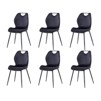 Esszimmerstühle 6er-Set | Modern, Bequem & Robust Schwarz