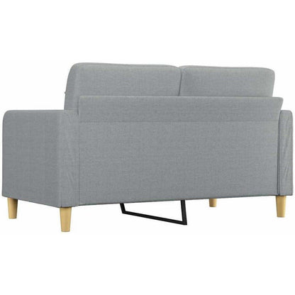 2-Sitzer Sofa Hellgrau – Bequemes Polstersofa mit Kissen