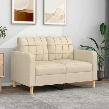 2-Sitzer Sofa mit Bettfunktion & Pillow Back – Creme 120cm
