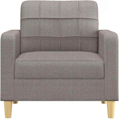 Polstersessel Sofa mit Kissen und Armlehnen, Taupe