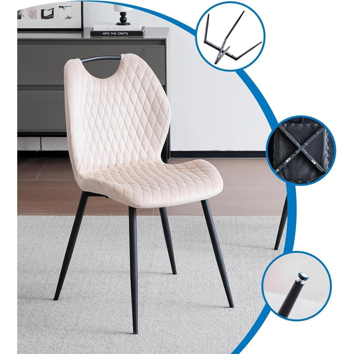 Esszimmerstühle 6er-Set Beige – Modern & Bequem