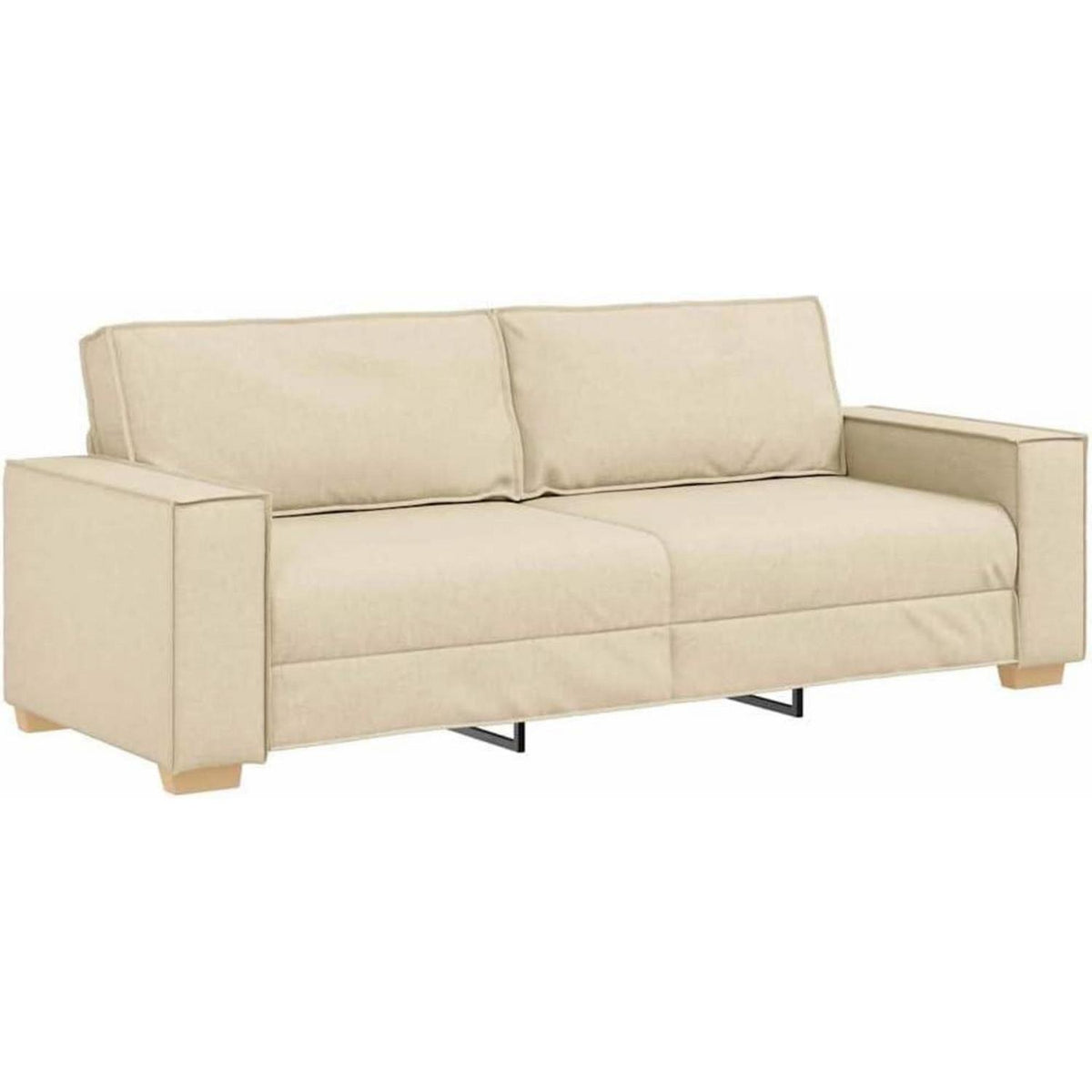 Cremefarbenes Sofa-Set: 3-Sitzer, 2-Sitzer & Sessel