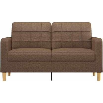 2-Sitzer Sofa Braun 140 cm – Bequemes Polstersofa mit Kissen