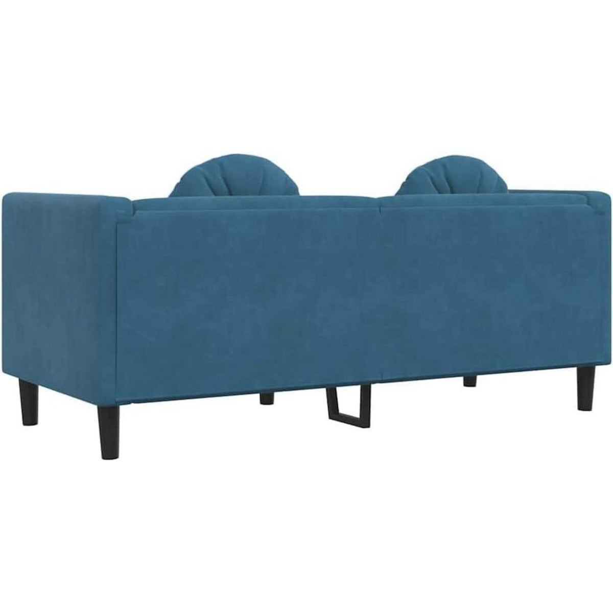 2-Sitzer Sofa Blau Samt – Bequeme Couch für Wohnzimmer