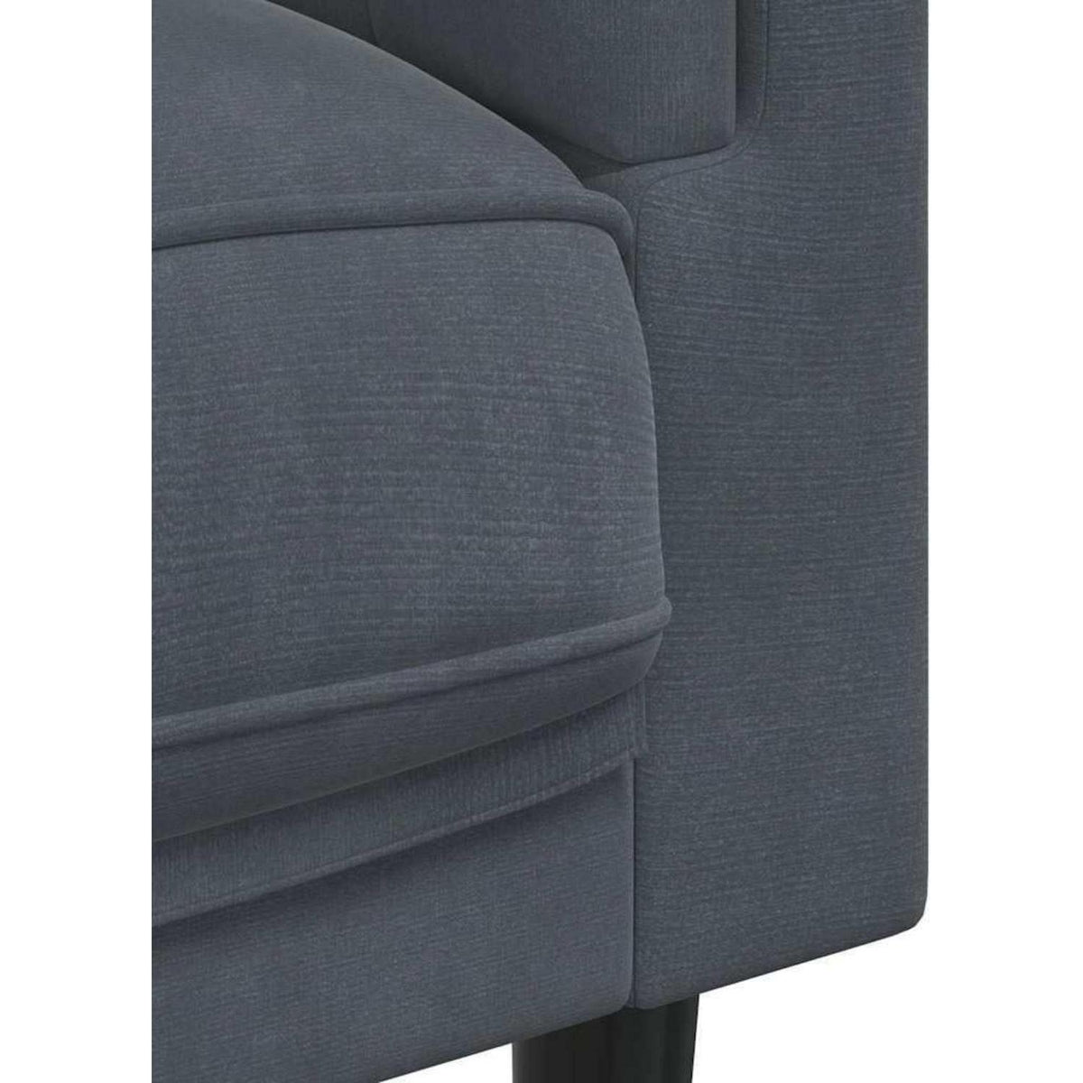 Modernes 2-Sitzer Sofa Dunkelgrau mit Kissen