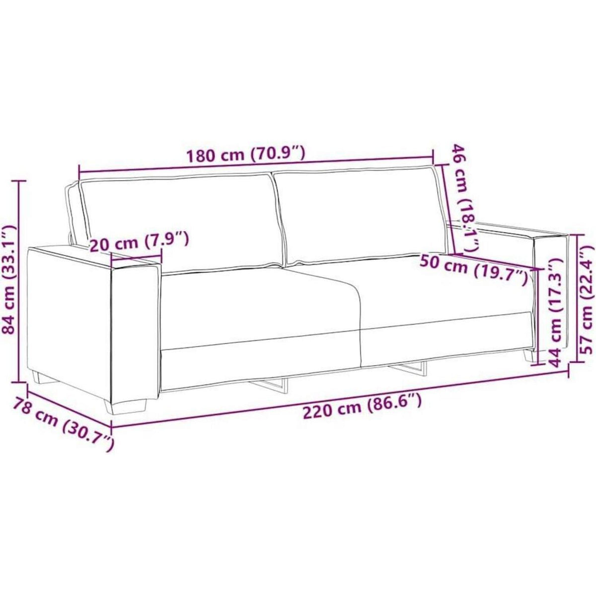 Braunes Stoffsofa 2-Sitzer & 3-Sitzer – Komfort & Stil