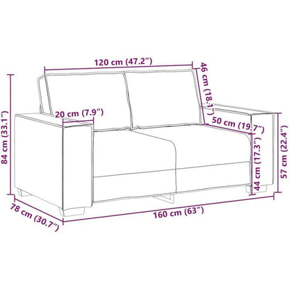 Graues Stoffsofa 2-Sitzer & 3-Sitzer Set – Komfortabel & Robust