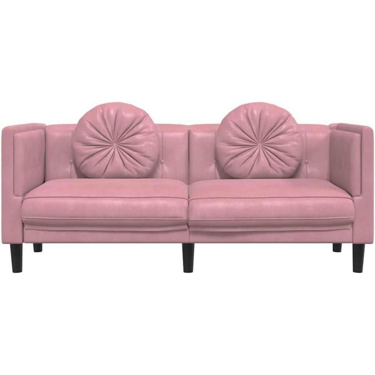 2-Sitzer Samtsofa Rosa – Modernes Polstersofa für Wohnzimmer