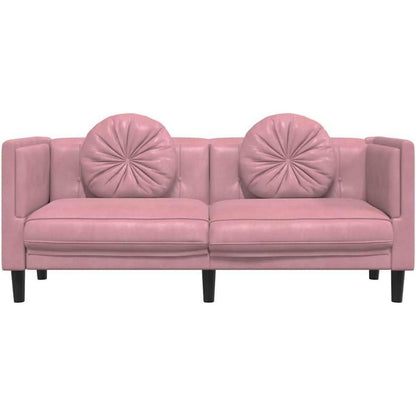 2-Sitzer Samtsofa Rosa – Modernes Polstersofa für Wohnzimmer
