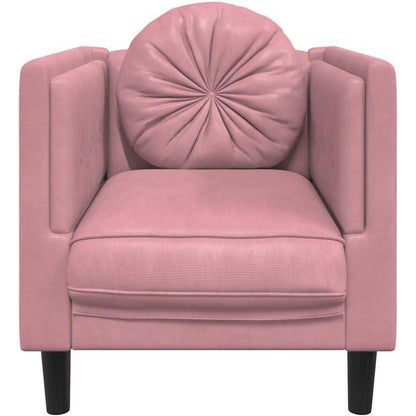 Modernes Samt Sofa 2-Sitzer Rosa – Bequemes Wohnzimmer Sofa