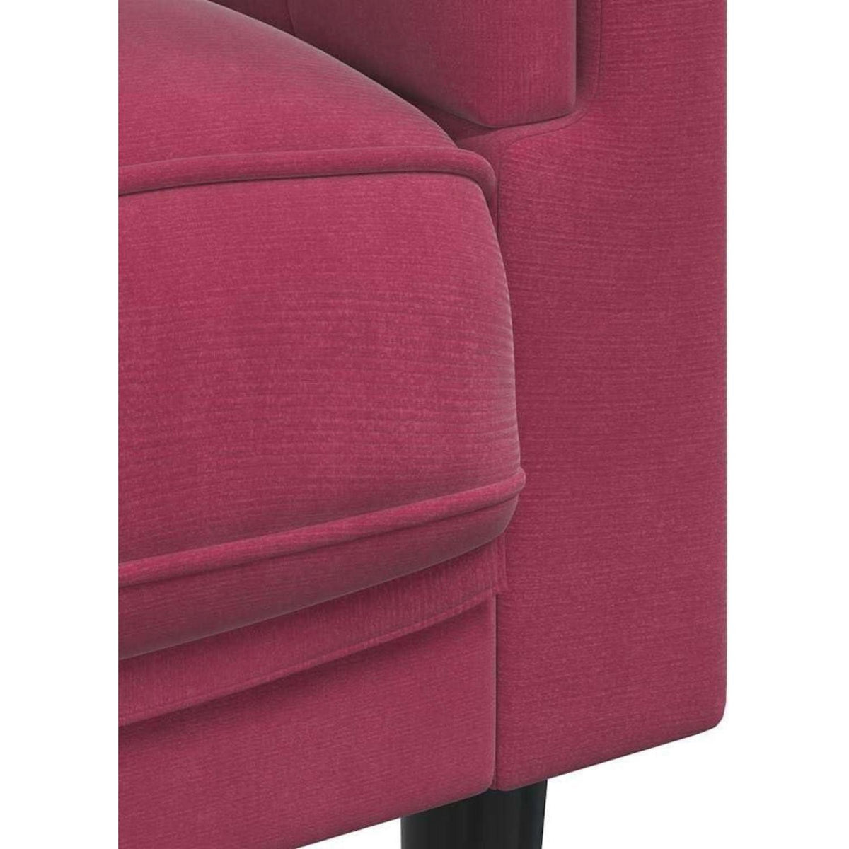 2-Sitzer Samtsofa Weinrot – Modernes Polstersofa für Wohnzimmer