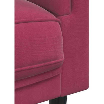 2-Sitzer Samtsofa Weinrot – Modernes Polstersofa für Wohnzimmer