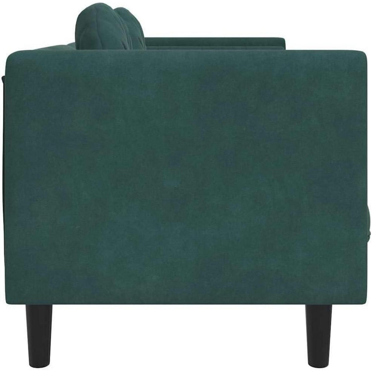 Modernes 3-Sitzer Sofa Dunkelgrün Samt mit Kissen