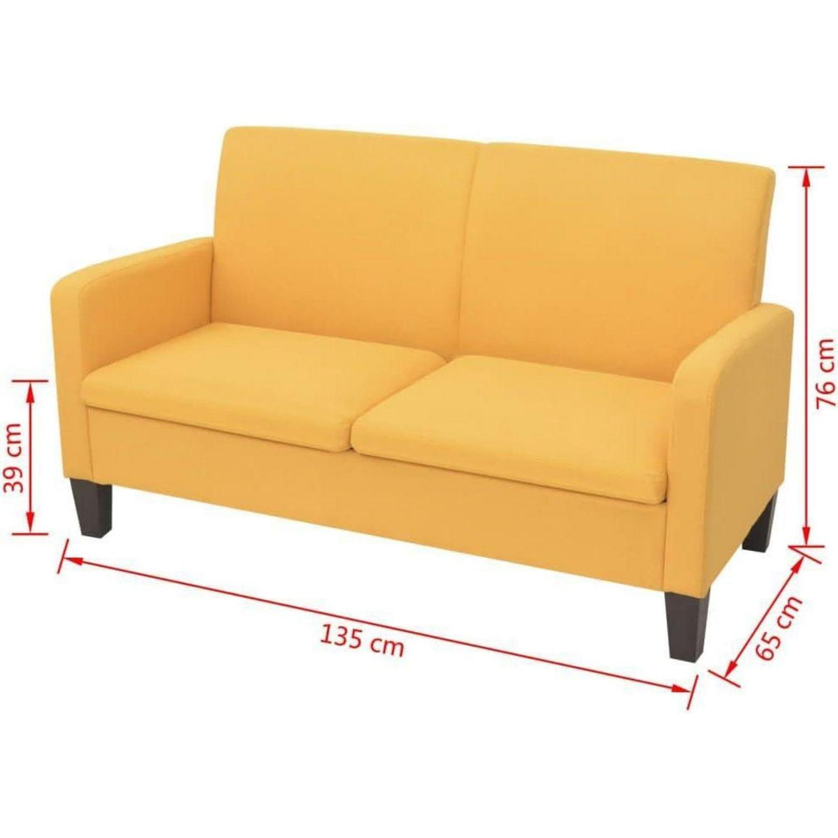 Modernes 2-Sitzer Schlafsofa Gelb
