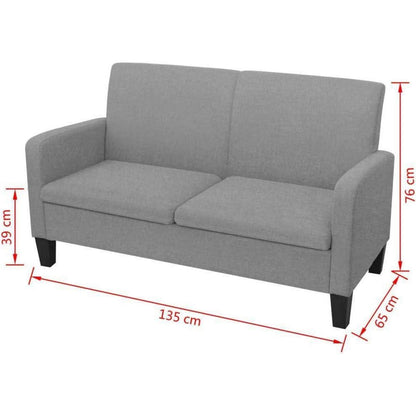 Modernes 2-Sitzer Schlafsofa Hellgrau