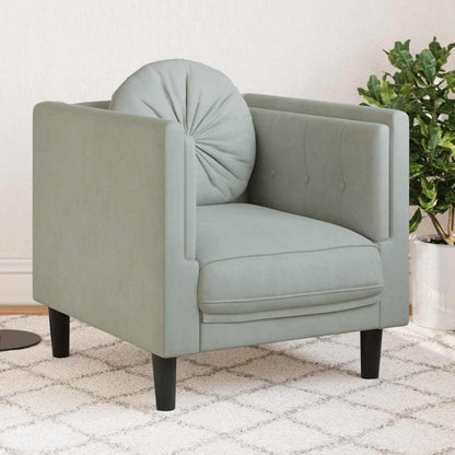 Samt Sofa Modernes Wohnzimmer Sofa Hellgrau 71x77x70cm