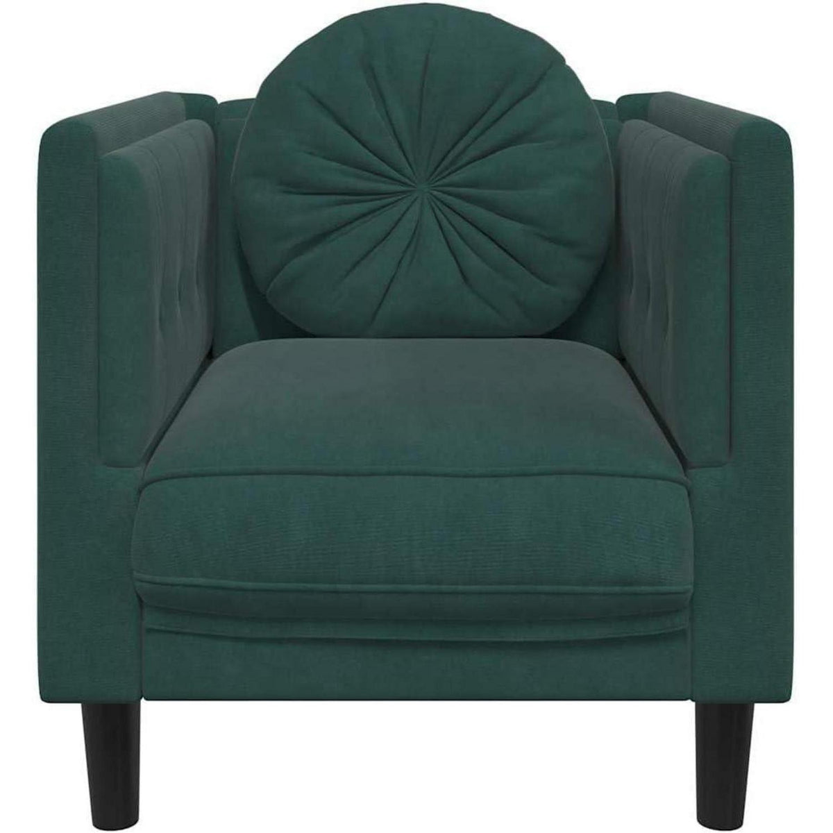 Gepolstertes Samtsofa Dunkelgrün – Modernes Wohnzimmer Sofa