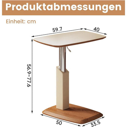 Höhenverstellbarer Beistelltisch Couch – Moderner Kaffeetisch mit Gasdruckfeder