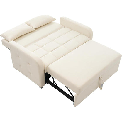 Verstellbares Schlafsofa Beige – 127x75x94cm für kleine Räume
