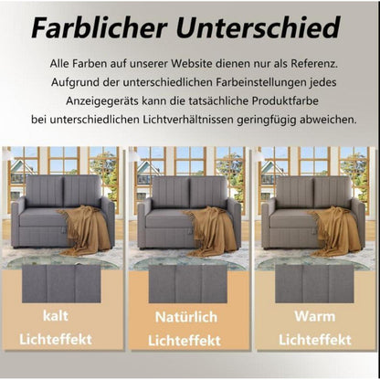 Klappsofa mit Schlaffunktion – Grau, 127x75x94cm