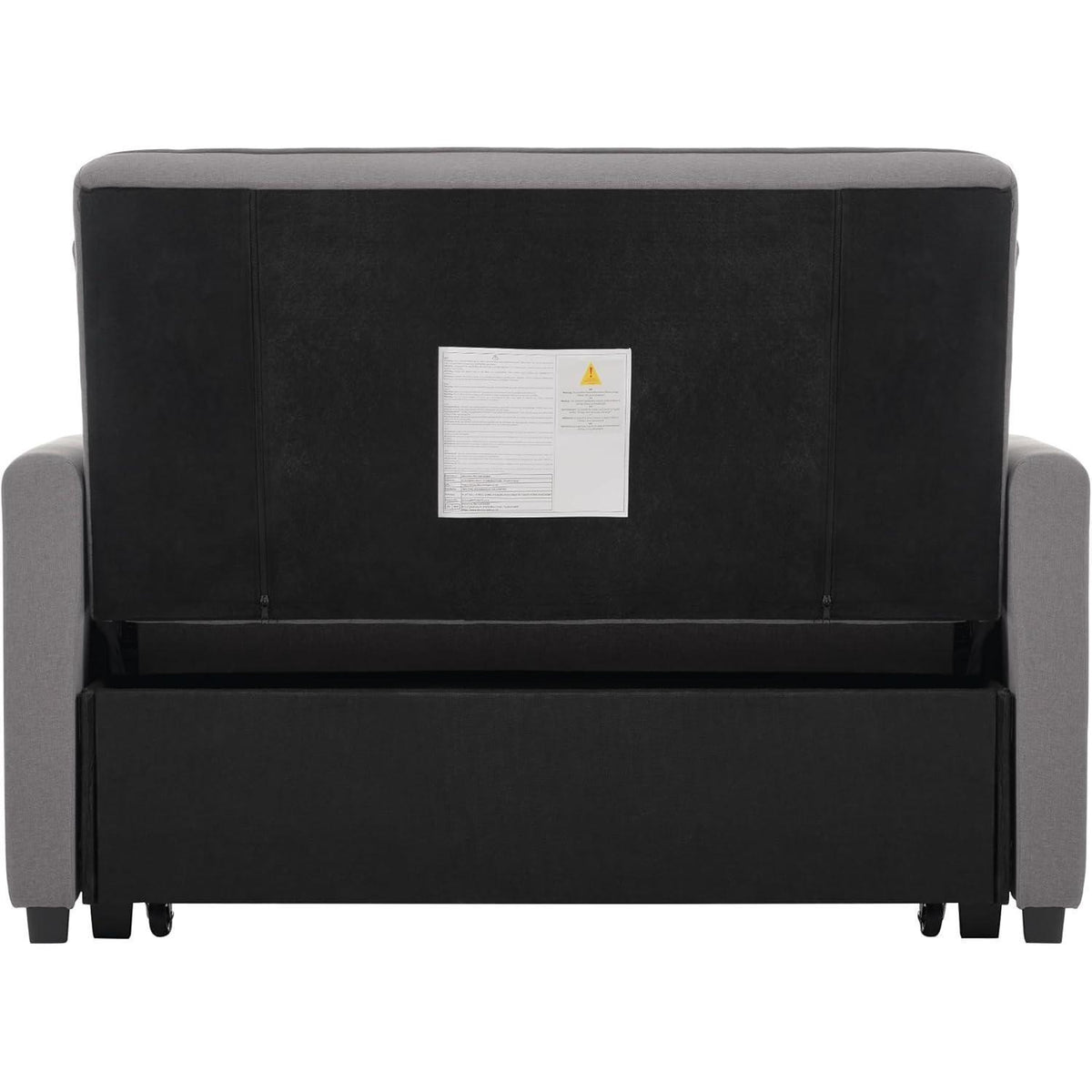 Klappsofa mit Schlaffunktion – Grau, 127x75x94cm
