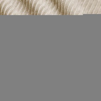 2-3 Sitzer Cord Sofa Beige – Modulares Wohnzimmer Sofa mit Hocker
