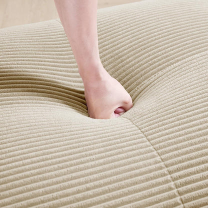 4-Sitzer Cord Sofa Beige – Modernes Wohnzimmer Sofa