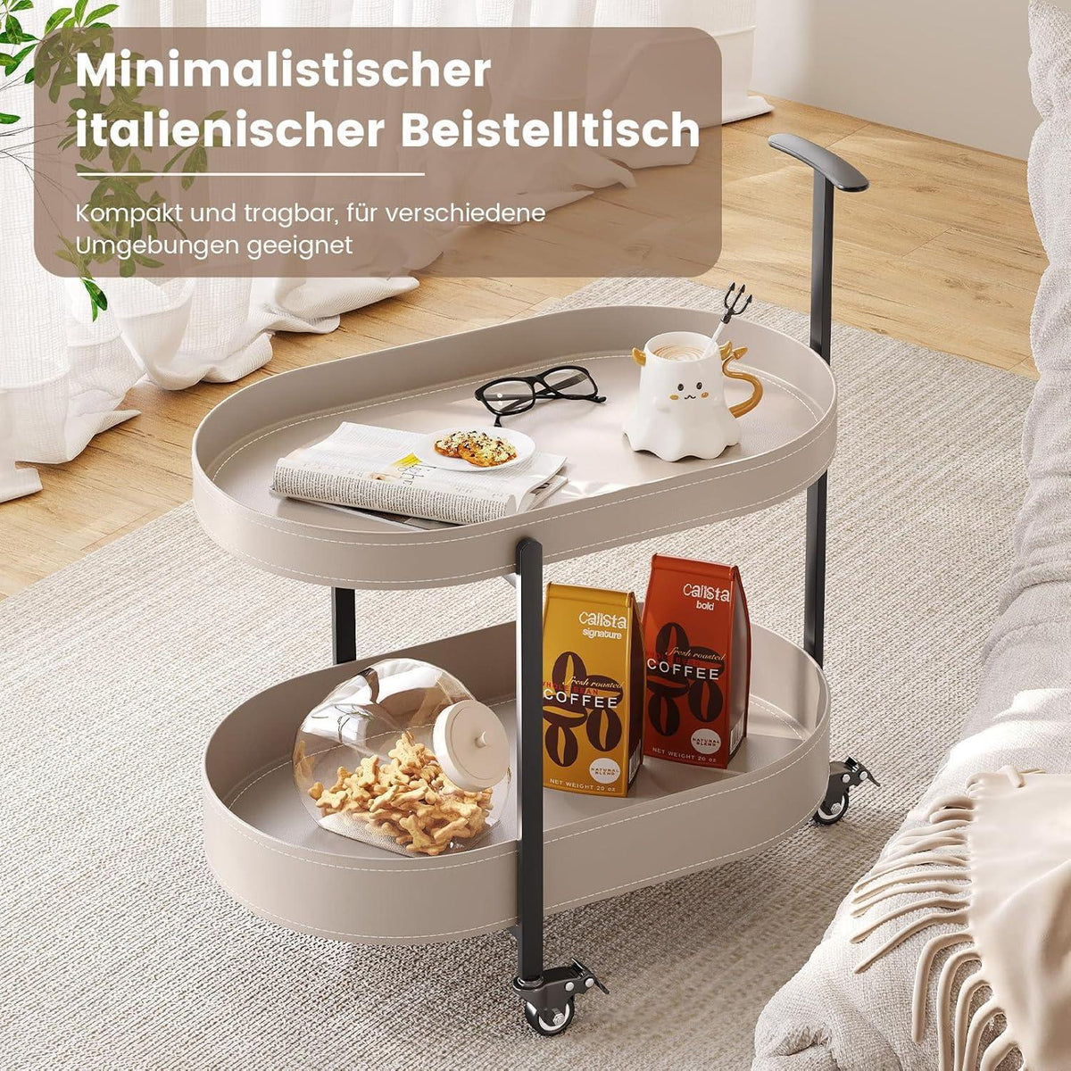 Beistelltisch Couch mit Stauraum – Modern & Mobil für Wohnzimmer