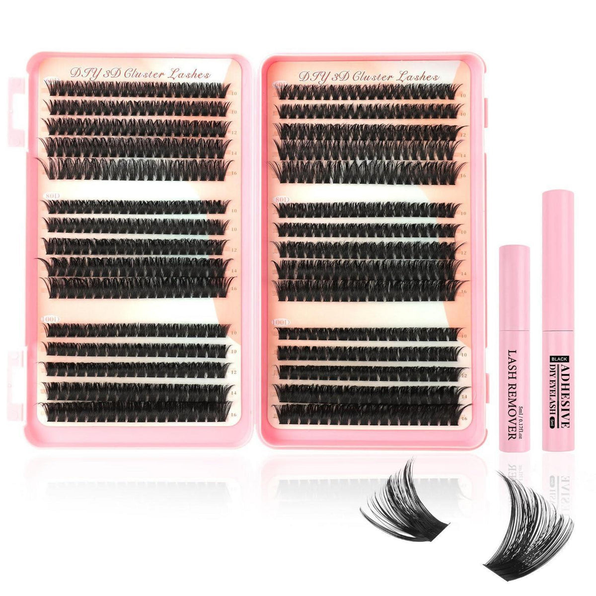 Wimpern Extensions Kit 580 St. | 10-16mm | Kleber & Entferner