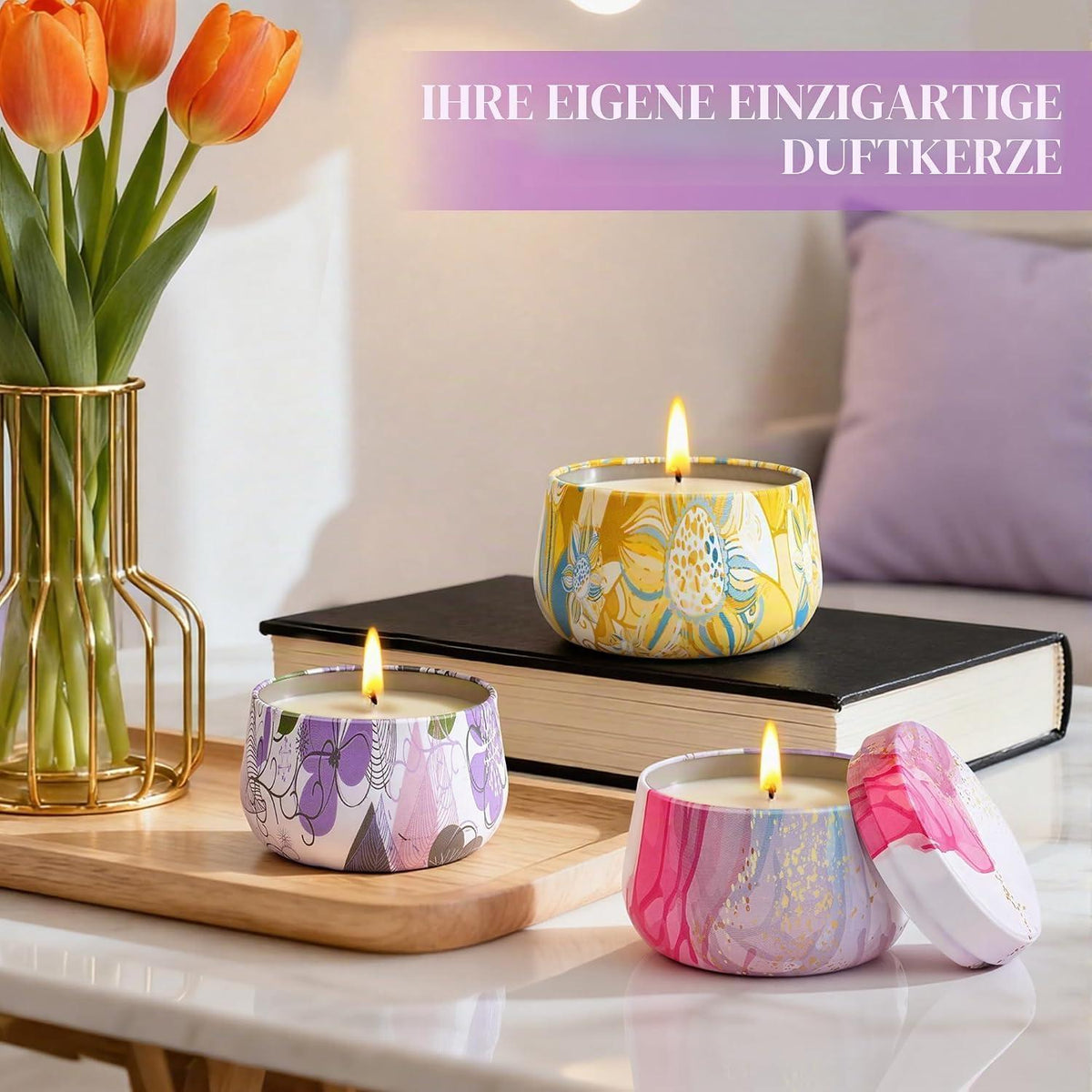 Kerzen selber machen Set für Anfänger & Erwachsene mit Zubehör